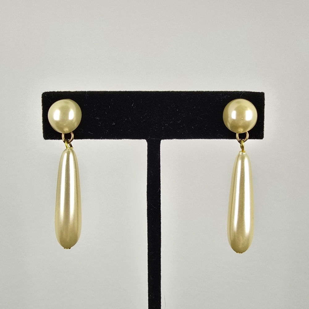 Faux Pearl Drop Earrings
